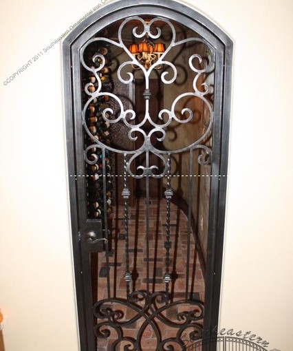 Custom Wrought Iron Wine Door (WD-02)