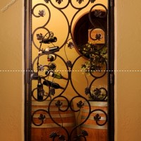 Custom Wrought Iron Wine Door (WD-05)
