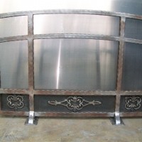 Custom Wrought Iron Fireplace Screen (FP-06)