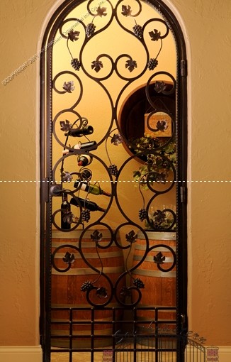 Wrought Iron Wine Door