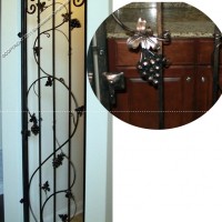 Custom Wrought Iron Wine Door (WD-08)