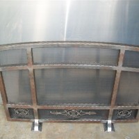 Custom Wrought Iron Fireplace Screen (FP-08)